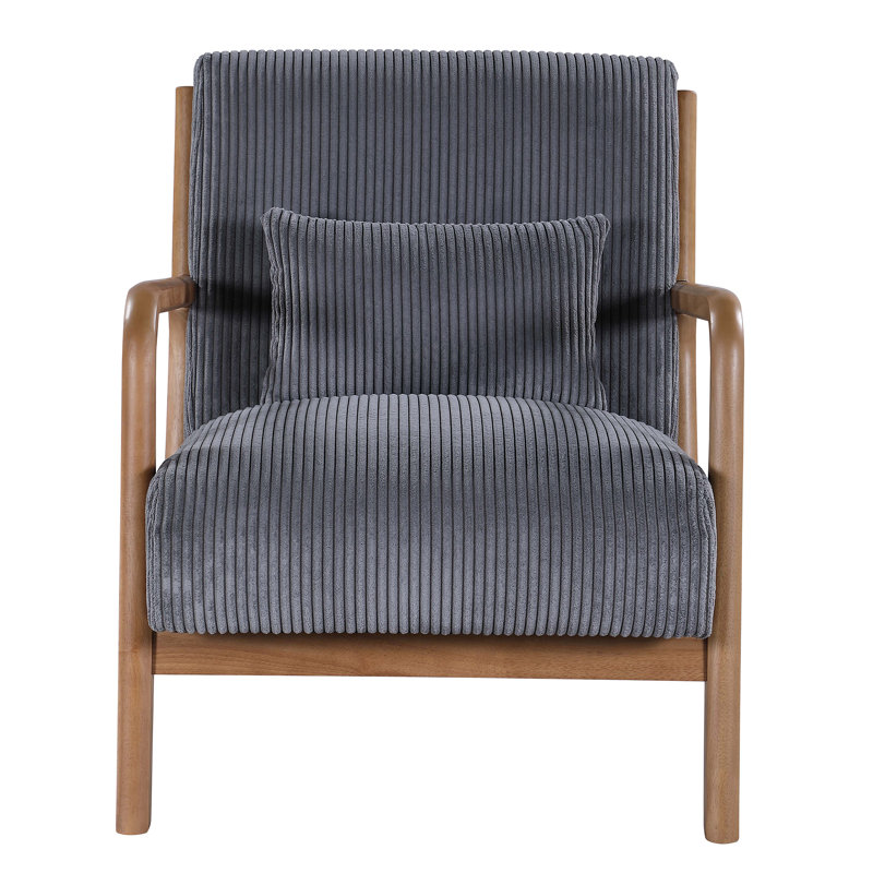 Wooden Lounge Chair, Gray
