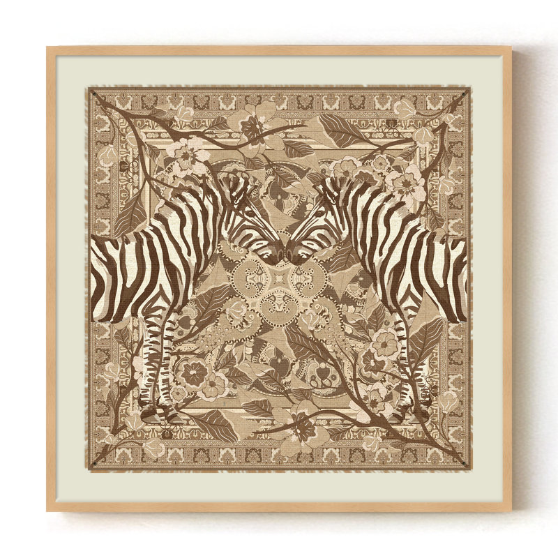 Jungle Courtship, Tan, 20" H x 20" W