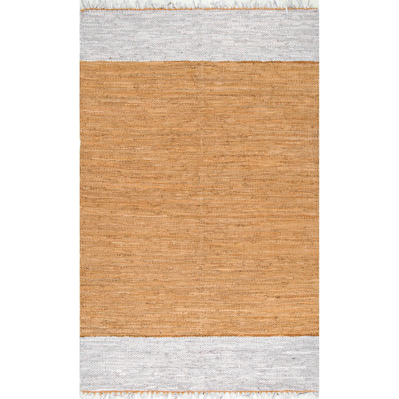Tapis en cuir / coton touffeté à la main Sartaj, Rectangle 5 pi x 8 pi