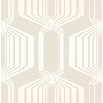 Papier peint rayé hexagonal Seaeda Designs Dreda