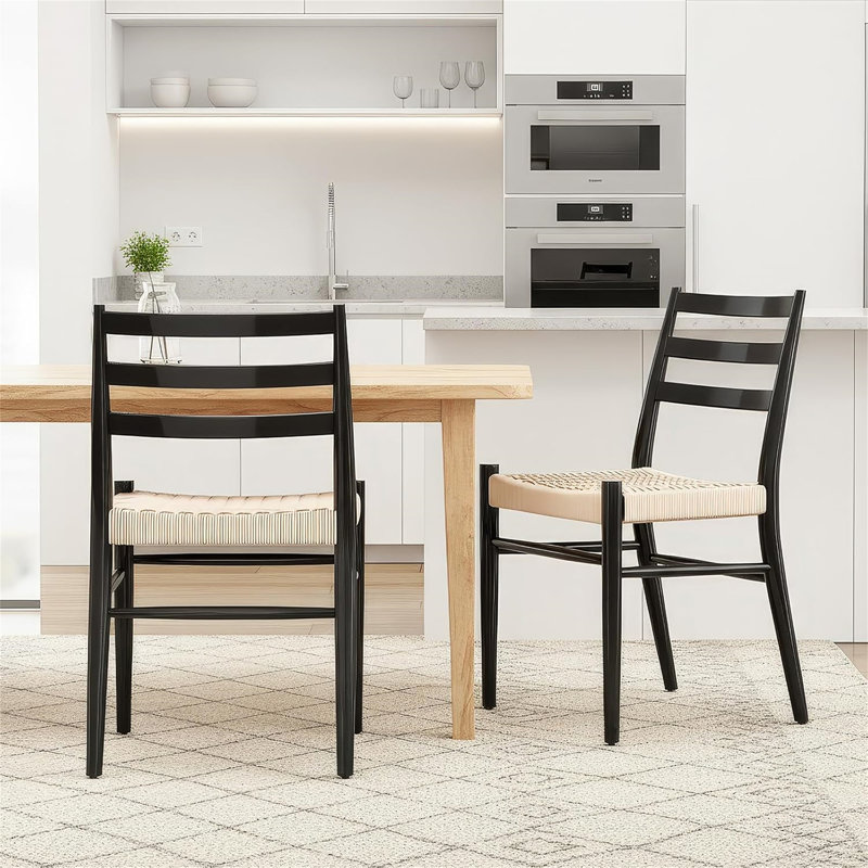 Dining Chairs Set Of 2(Only Dining Chairs), Beige/Black