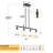 Island Lights for Kitchen 4-Light Matte Metal Chandeliers for Dining Room,39.3" Linear Modern Pendant Light Fixtures, Billiard Table Lights Hanging Over for Billiards Pool Room, Snooker Table (Black) -445276723