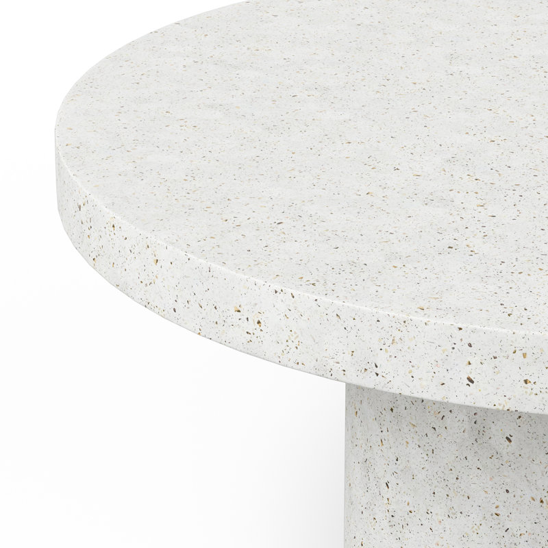 Table de salle à manger Kareen, Rond 60 po  , Terrazzo ivoire, Table de salle à manger (hauteur de 30,25 po) 