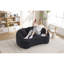 Chenille noire désossée 2 en noir 049s, mise à niveau, 3 coussins, modulaire minimaliste pour la maison et le bureau, profil d'espace, 30 chenilles en mousse compressée avec salon approprié, invité