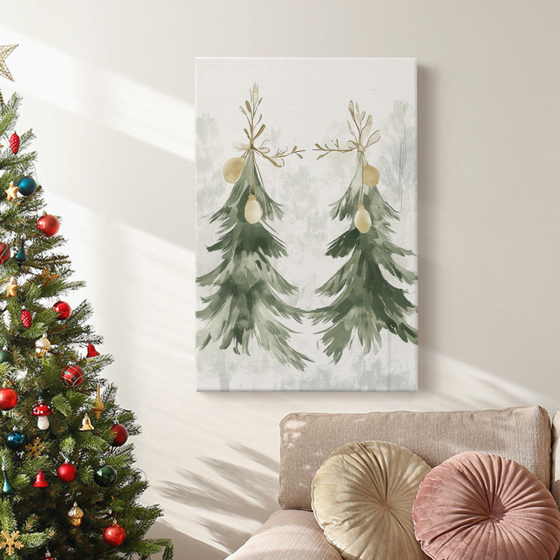 Art des Fêtes de Noël - Toile tendue avec châssis de galerie, H 24 po x l 16 po