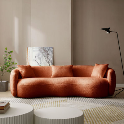 Yazgur 93.6" Curved Modern Upholstered Sofa