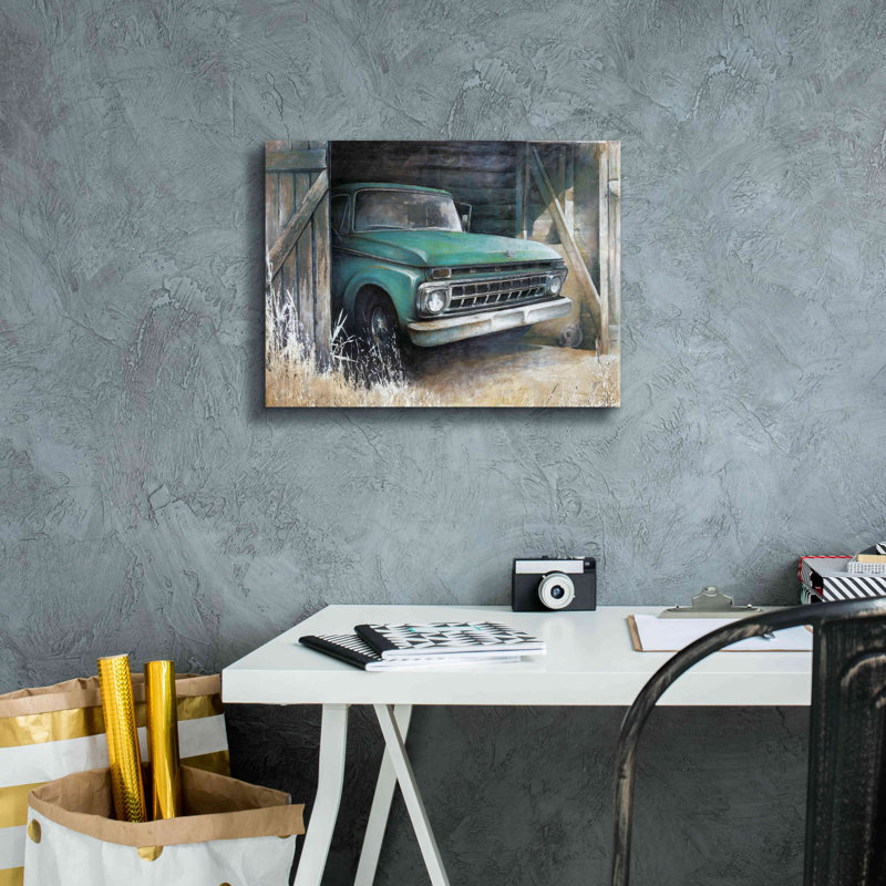 «This Old Truck» par White Ladder - impression sur toile tendue, H 12 po x l 16 po x P 0,75 po