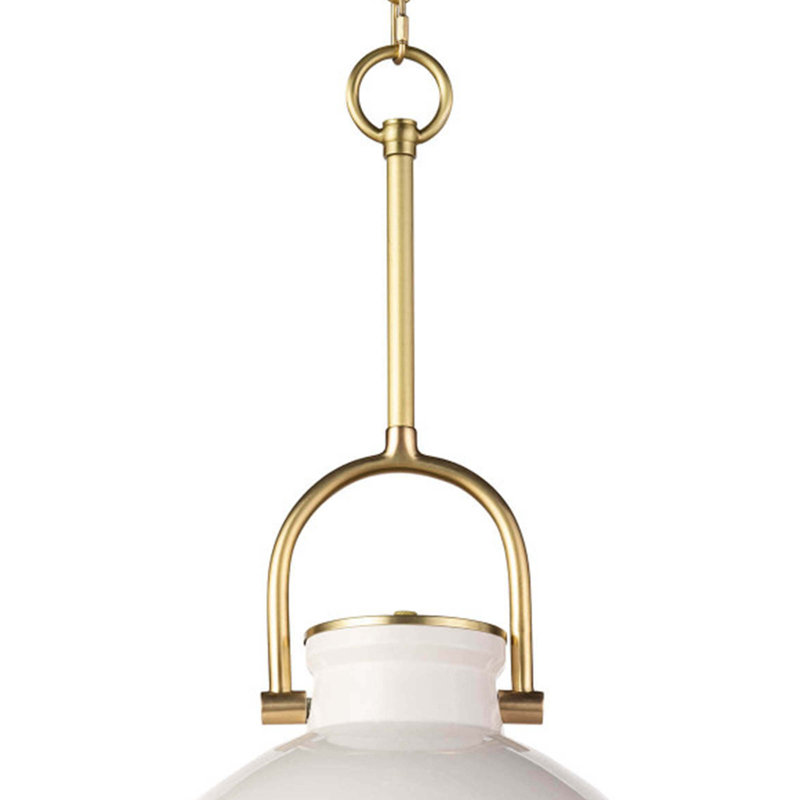 Eloise Ceramic Pendant, White