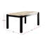 Table de salle à manger transitionnelle en noyer foncé avec plateau en marbre véritable ivoire et table rectangulaire