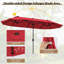 Parasol de table double 13 pieds avec manivelle 13 pi-106645408