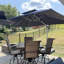 4m x 3m Rectangular Cantilever Parasol With Base-1905229555