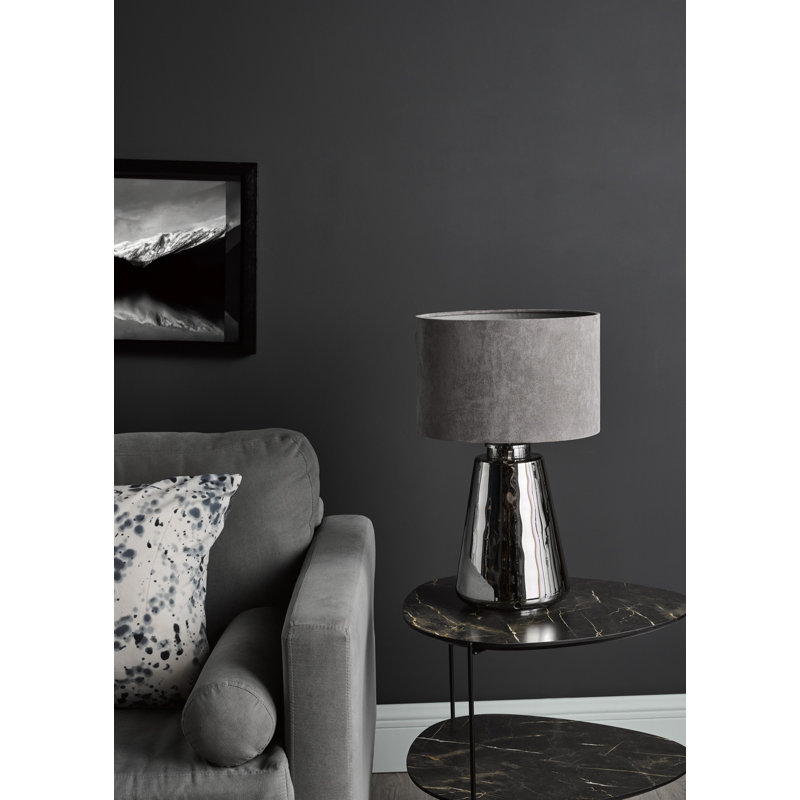 Wycliffe Table Lamp Smoked Glass With Shade