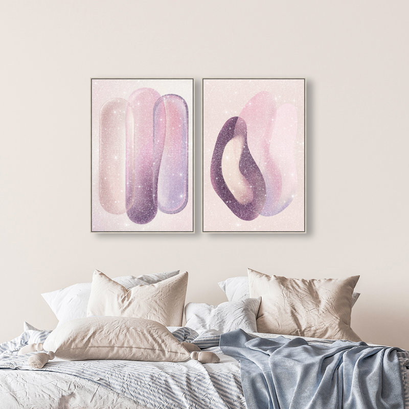 Berry Love Set Set by Oliver Gal, 32"H x 22"W, Silver Floater Frame