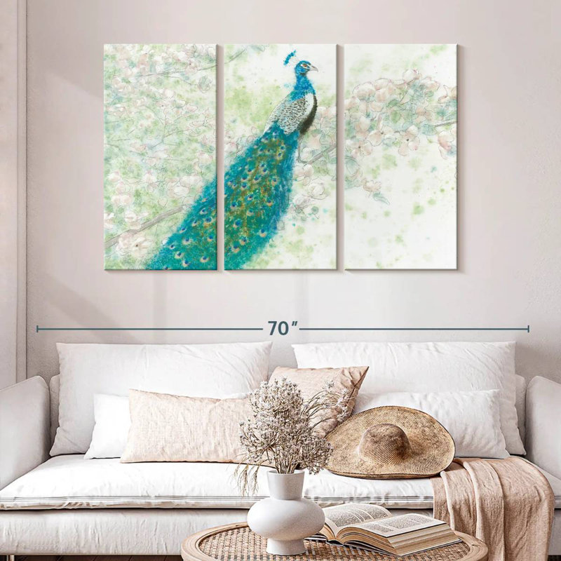 Brampt Spring Peacock I, 32" H x 50" W