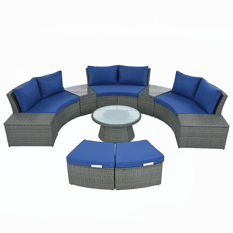 Patio Dining Sets, Blue/Gray