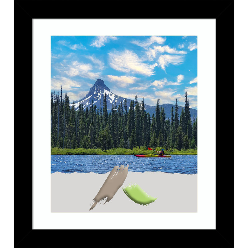 Nikai Black Picture Frame with Mat, 20'' x 16''