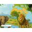 World Map Wall Mural With Animals, Peel and Stick Removable Wallpaper for Kids Rooms and Playrooms, Satin Finish, 65"W x 96"H-944549956