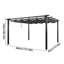 13ft Aluminium Pergola with Retractable Roof-147286608-147286610