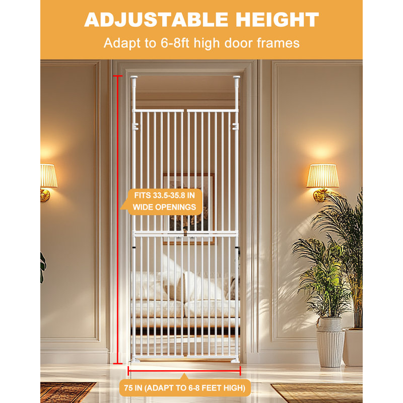 Extra Wide Ft Wide Baby Gate Large Child Safety Gate Large Baby - Main Image