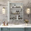 Ayushma Bathroom Mirror Cabinet with LED Lights, 3-Tier Storage Shelves-60739208
