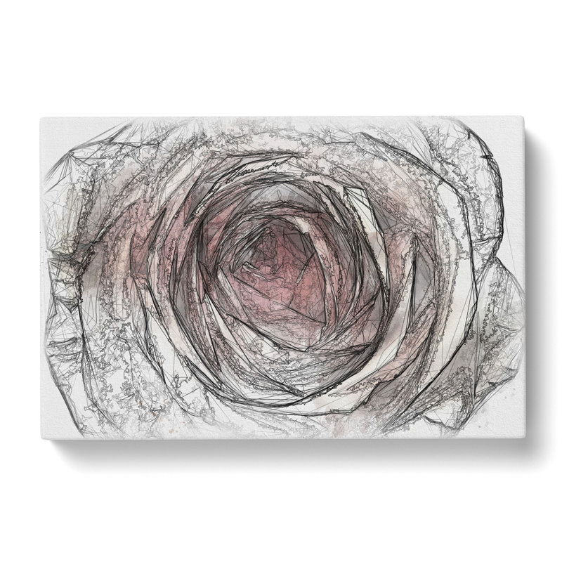 Pink Rose Flower Vol.3 - Wrapped Canvas, 35cm H x 50cm W x 3cm D