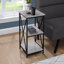 Accent Table, Side, End, Nightstand (Bedside Side Table), Lamp, Laminate, Metal, Contemporary, Modern-1062254189-1062254188