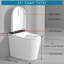 Toilette compacte sans bidet Yingze de 10 po de longueur, moins de 25 po, petite toilette, capteur de chasse d'eau automatique, siège chauffant, buse autonettoyante, veilleuse à DEL, télécommande sans fil-122811518