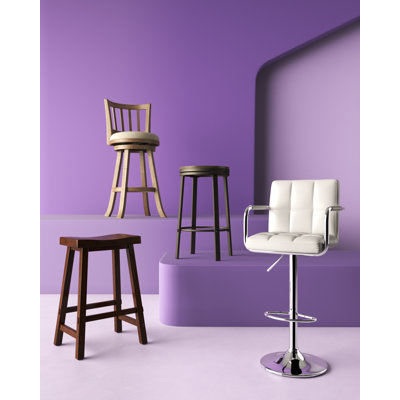 Bruce Swivel Counter Stool with Metal Frame