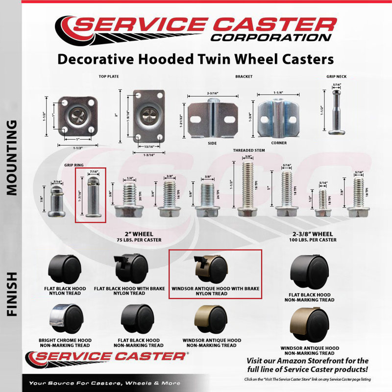 Nylon and Metal Caster