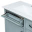 Meuble-lavabo de 36 po en gris - lavabo en céramique, 4 portes, 4 tiroirs, charnière silencieuse