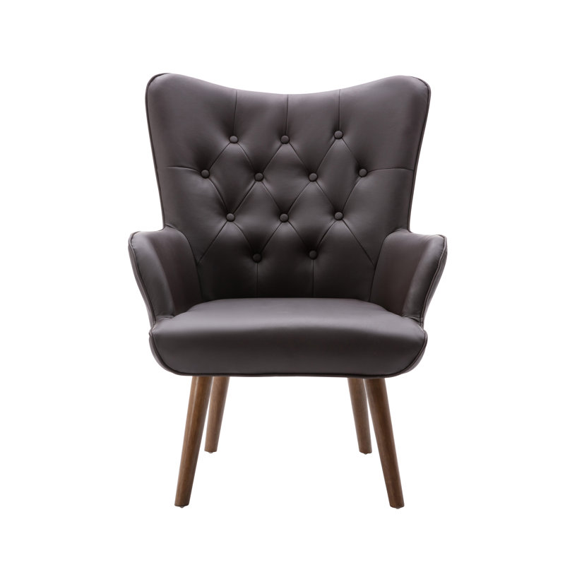 Chaise d'appoint Arela, Polyuréthane brun