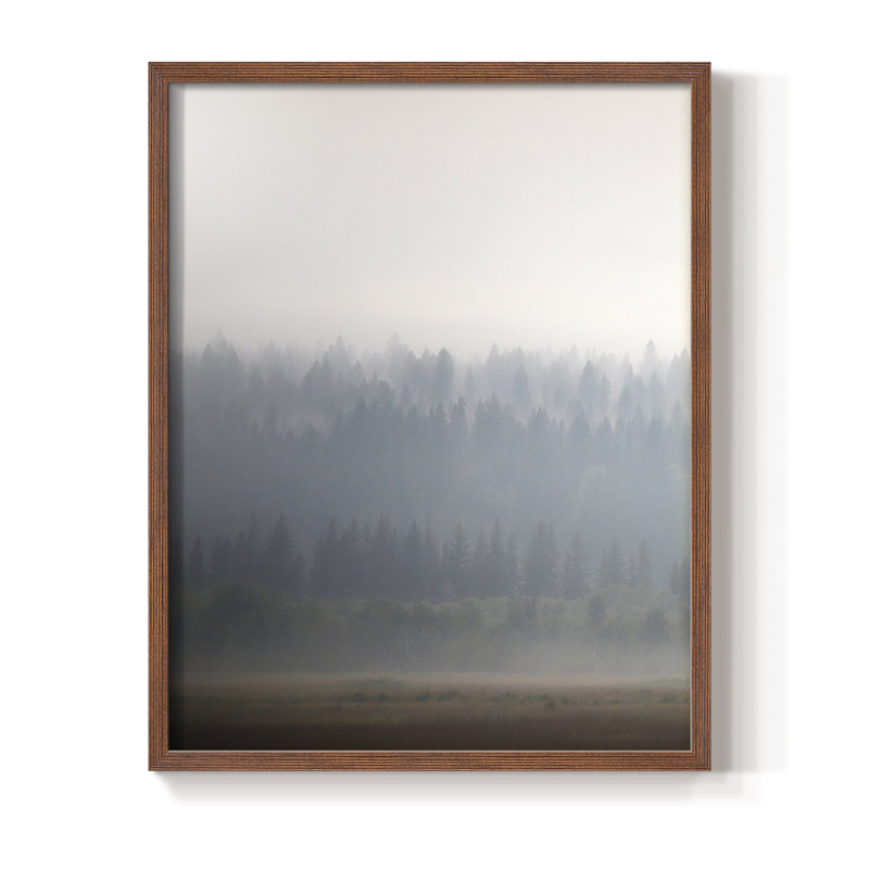 Morning Glow II, reproduction encadrée - bois massif, 15" H x 12" W, Noyer