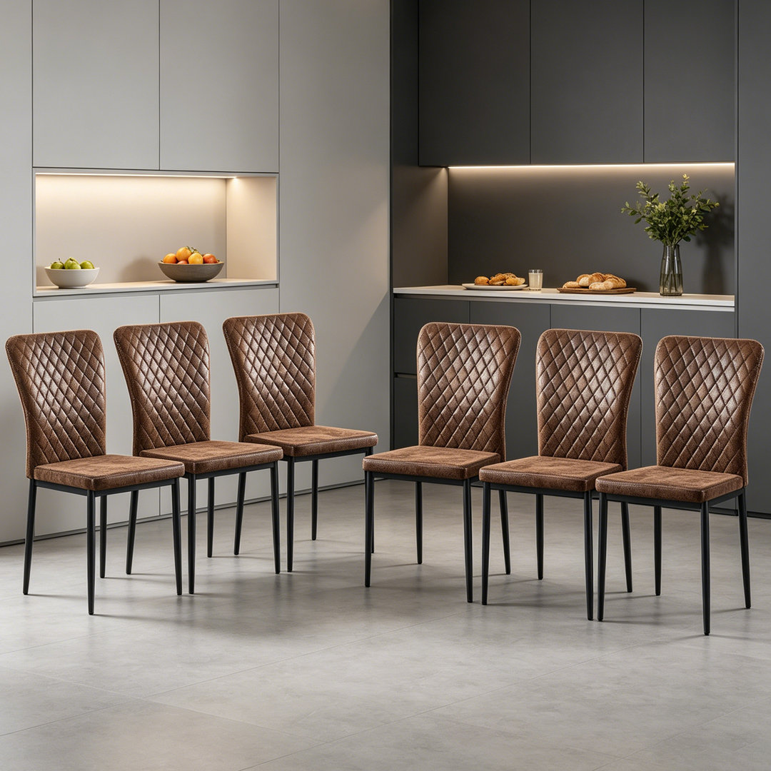Tufted Upholstered Velvet/Suede Armless Dining Chair