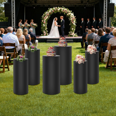 Cylinder Pedestal Stands, Metal Display Pedestal Stands, Metal Display Stands For Wedding Birthday Party Decor