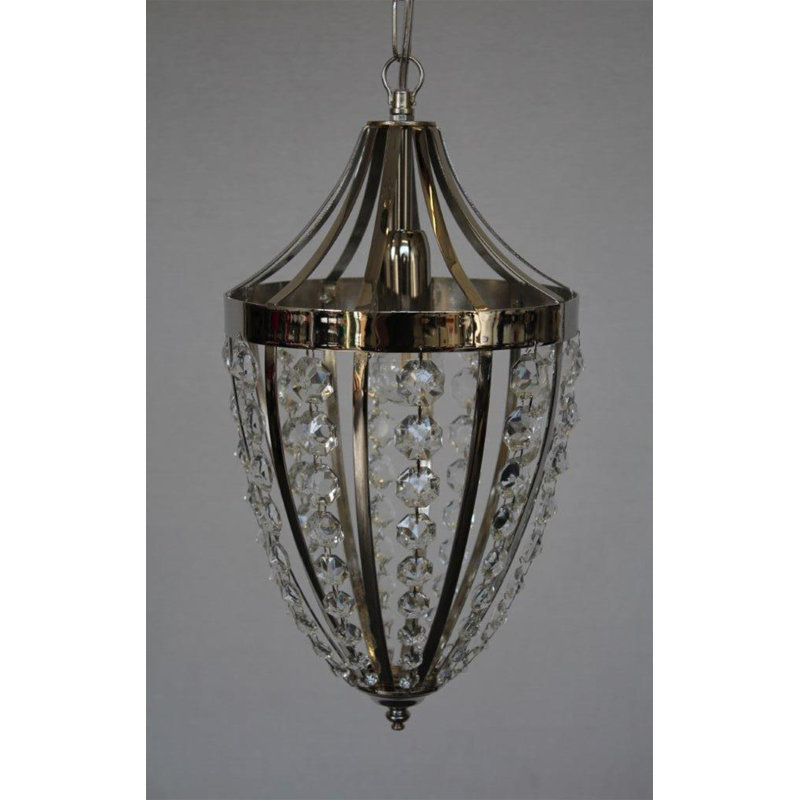 Duffey 1 - Light Chrome Caged Pendant