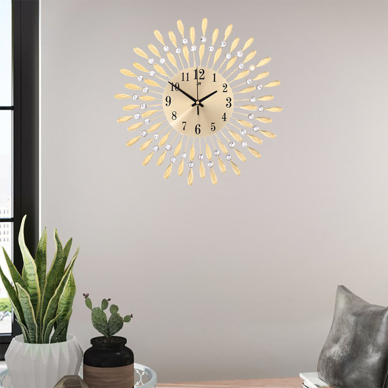 Ackerly Metal Wall Clock, Gold