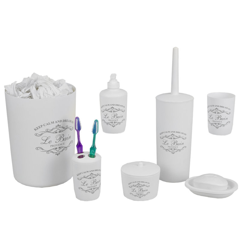 Bathroom Accessory Set, White