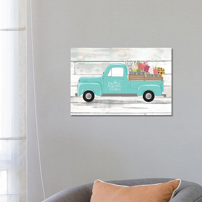 Farmhouse Everyday Plow And Teal Iii by Loni Harris - Wrapped Canvas Gallery-Wrapped Canvas Giclée