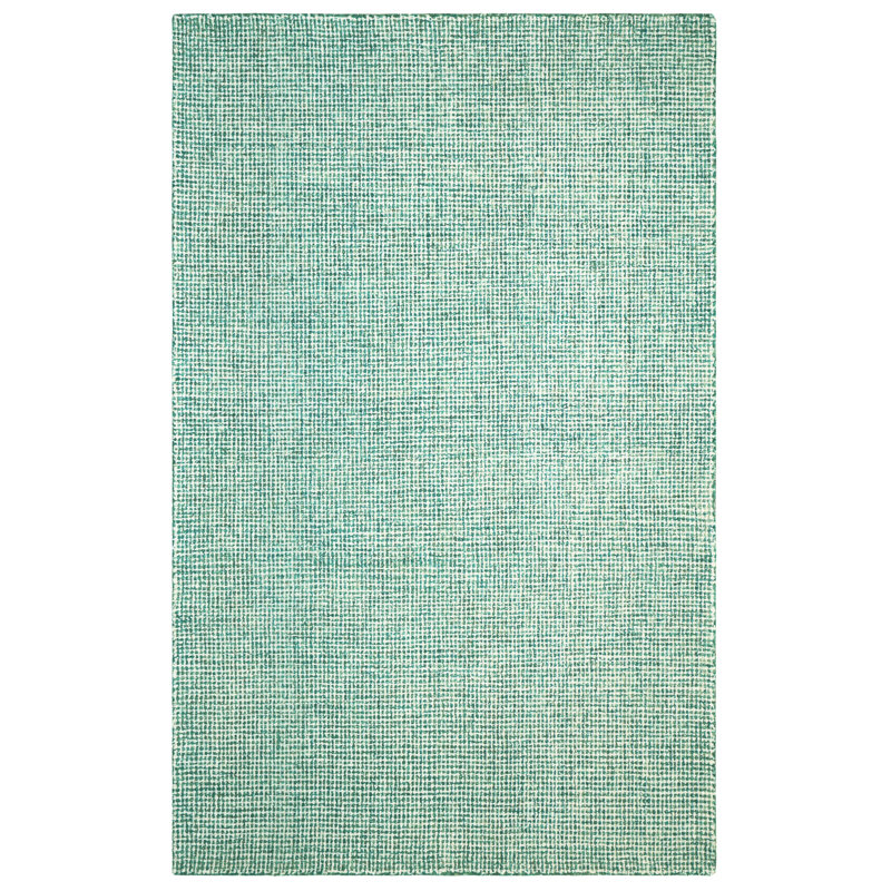 Harrison Handmade Tufted Wool Green Area Rug , Rectangle 5'6" x 8'6"