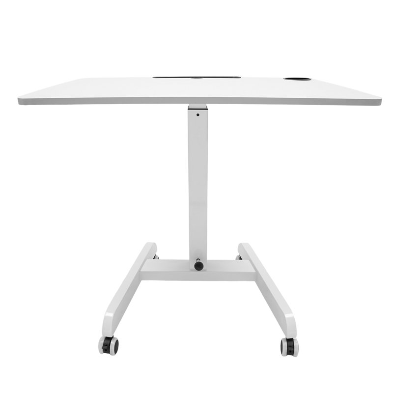 Torenzo Adjustable Metal Base Standing Desk, White, 30" H x 31.5" W x 20.5" D