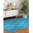 Crescentino Royal Blue Hand Tufted Wool Light Blue Traditional Trellis Area Rug