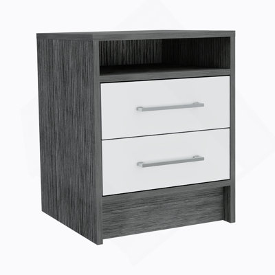 Rowley 2-Drawer 1-Shelf Rectangle Nightstand