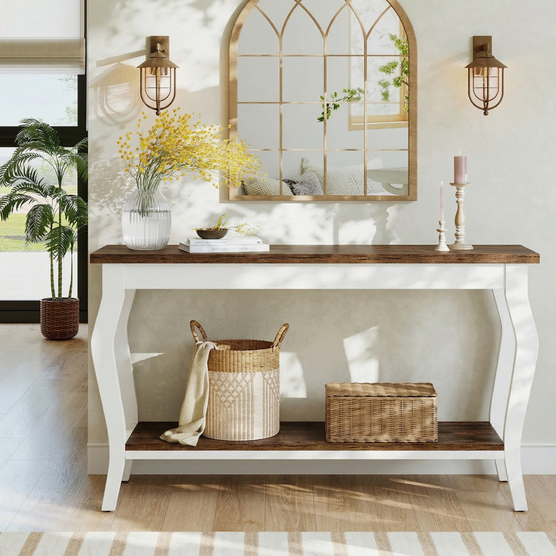 Console 70,9 pouces Syssel, Brun rustique