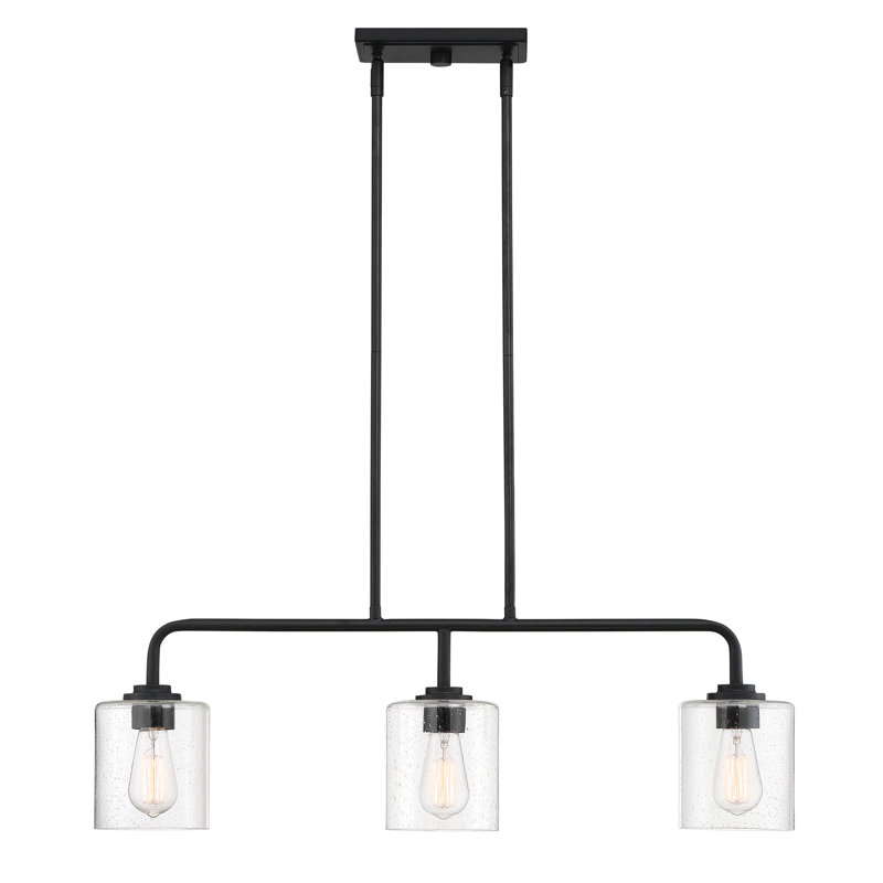 Klarice 3-Light Dimmable Seeded Kitchen Island Pendant 