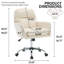 Cuir artificiel, similicuir, base noire, réglable en hauteur, convient au bureau, à la chambre à coucher, à la coiffeuse et à d'autres environnements. Une chaise de bureau blanche-133094505-133094504