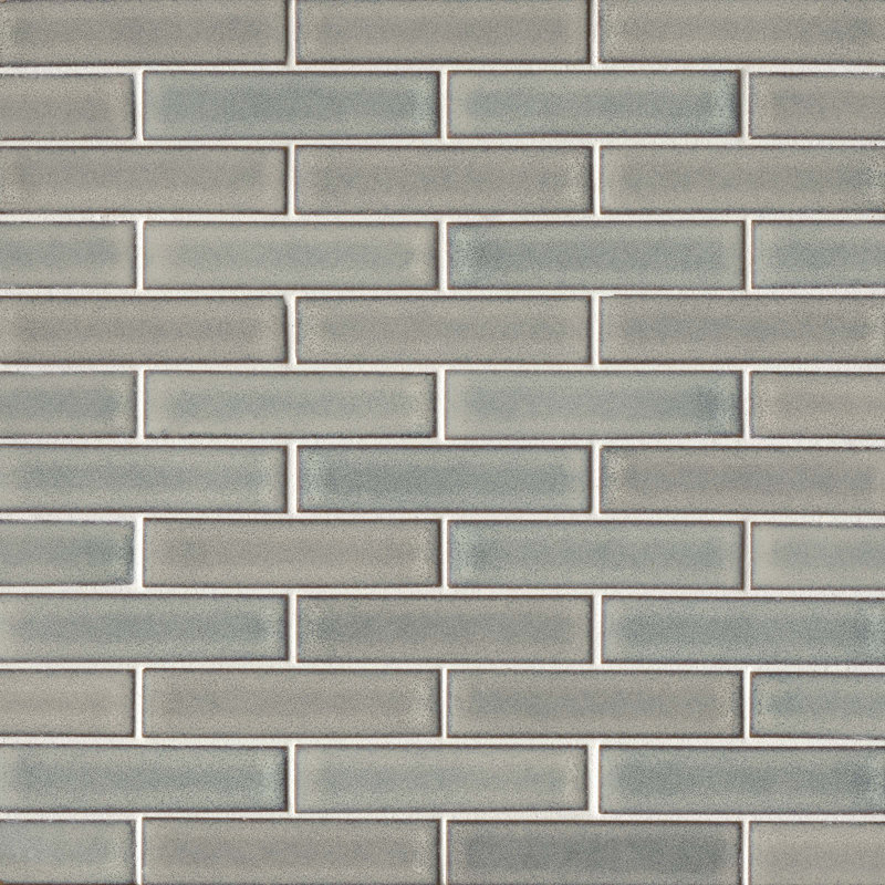 Seni 1 in. x 4 in. Glossy Porcelain Tile, Gray