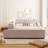 Upholstered Low Standard Bed with Bedside Desk and Round Stool, Mother & Child Bed-97691215-97691212