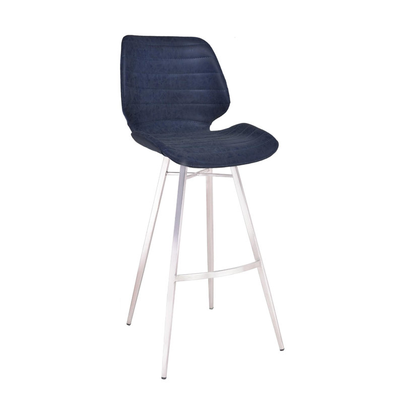 Tabouret de bar et de comptoir Hemani, Bleu foncé, Tabouret de comptoir (siège d'une hauteur de 27,5