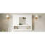 Armoire de salle de bain murale 35 pouces avec miroir, armoire à pharmacie murale avec tablette ouverte, armoire de rangement à porte sur miroir, blanc