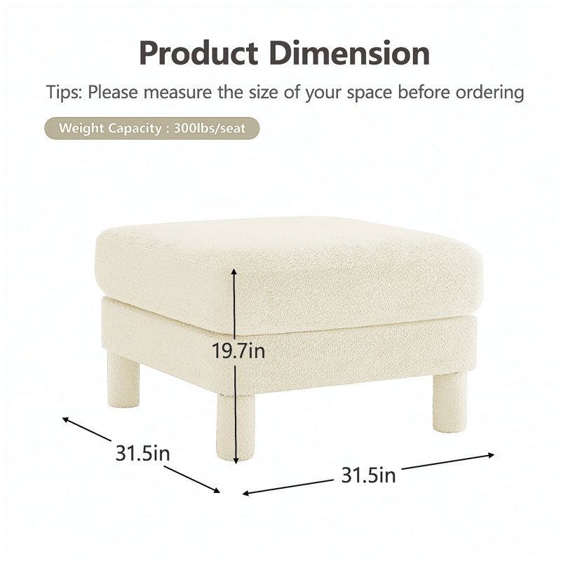 Lucas Ottoman Polyester-Beige, Beige